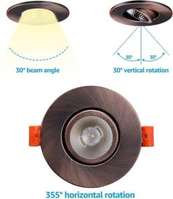 img 3 attached to 💡 Efficient and Versatile TORCHSTAR E-Star Series 3 Inch Gimbal LED Recessed Light: A Reliable Industrial Electrical Solution with Junction Box