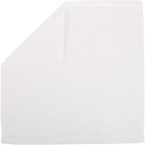 img 3 attached to 🧺 24-Pack of Amazon Basics Fast-Drying, Extra-Absorbent Terry Cotton Washcloths - White (12 x 12-Inch)