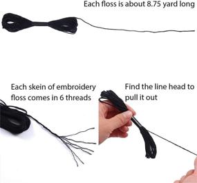 img 2 attached to 🧵 Premium Embroidery Floss Kit: 50 Skeins with 30 Black Skeins Included