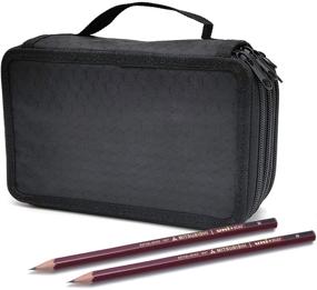 img 3 attached to 🖍️ ZJW Colored Pencil Case - Big Capacity and Portable 72 Slot Zipper Pouch