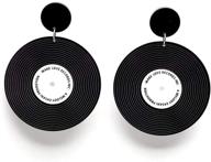 👩 fashion round vinyl record dangle earrings acrylic simplicity earrings for women and girls jewelry logo