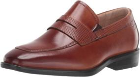 img 4 attached to Stylish and Comfortable Florsheim Potenza Loafer Cognac Medium Boys' Shoes - Perfect for your Little Gentleman