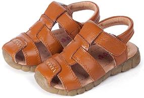 img 3 attached to 👟 LONSOEN Leather Outdoor Sport Sandals: Top-rated Fisherman Sandals for Boys (Toddler/Little Kids)