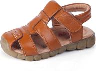 👟 lonsoen leather outdoor sport sandals: top-rated fisherman sandals for boys (toddler/little kids) logo