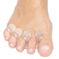 🦶 clear gel toe separators for pedicure, nail polish, toenail trimming - set of 2 toe spacers by zentoes logo