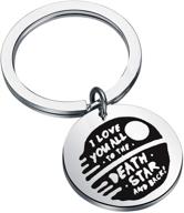 ❤️ myospark i love you to the death star and back keychain - couple gift, movie fan gift, sci fi geeky gift logo