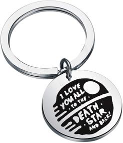 img 4 attached to ❤️ MYOSPARK I Love You To The Death Star And Back Keychain - Couple Gift, Movie Fan Gift, Sci Fi Geeky Gift