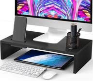 🖥️ ameriergo monitor riser stand - desk organizer with laptop computer stand, desktop printer stand featuring phone holder, cable management, and multi-functional storage shelf & screen holder логотип