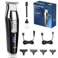 renpho professional cordless clippers kit for men - electric hair and beard t-blade 💇 trimmer, perfect for barbers and home use, 4-speed motor, precise length settings, fathers day gifts logo