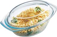 🍲 simax clear glass casserole dish set: oval covered bowl for cooking, baking & serving - 2.5 quart with lid and handles – microwave, dishwasher, and oven safe logo