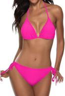 tempt me halter triangle bathing suit: chic women's swimwear & cover ups logo