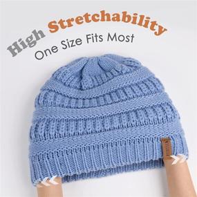 img 2 attached to 🧣 FURTALK Women Men's Knit Beanie Hats with Fleece Lining - Slouchy Winter Ski Skull Cap