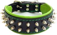 frenchie bulldog collar by bestia - handmade spiked design for pug, terrier, labrador, german shepherd, retriever, boxer, doberman - 2 inch width logo