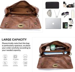 img 1 attached to 👜 Женская сумка через плечо сапожник-посыльный кожаная сумка с кошельком.