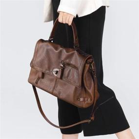 img 2 attached to 👜 Женская сумка через плечо сапожник-посыльный кожаная сумка с кошельком.