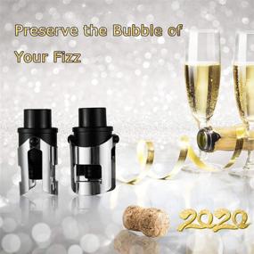 img 3 attached to 🍾 Keep the Bubbly Fresh with HYZ Professional Champagne Stopper 2-Pack - Vacuum Seal to Preserve Fizz and Flavor - Ideal for Prosecco, Cava, and Sparkling Wine - Black