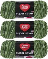 ❤️ green tones red heart super saver yarn pack of 3 - e300-629 logo