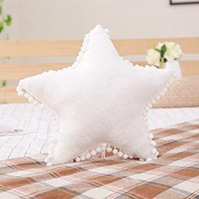 img 2 attached to 🌙 White Star Moon and Cloud Plush Pillows Stuffed Toys by Elfishgo - Boost your creativity!