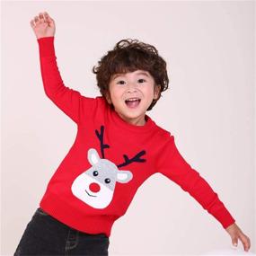 img 2 attached to LittleSpring Christmas Sweater: Festive Santa Boys' Clothing for Sweaters