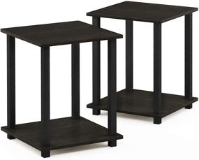 img 3 attached to Furinno Simplistic End Table: A Sleek Espresso/Black Addition for Modern Decor