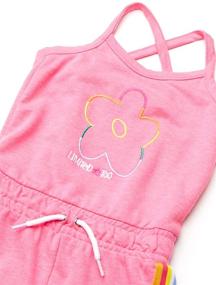 img 2 attached to 👗 Trendy Limited Too Girls' Halter Tank Romper with Matching Elastic Headband