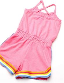 img 3 attached to 👗 Trendy Limited Too Girls' Halter Tank Romper with Matching Elastic Headband