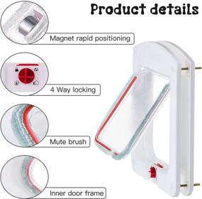 img 2 attached to 🐈 Premium Weatherproof Cat Flap Door: 4-Way Rotary Lock Pet Door for Interior and Exterior Use - Easy Installation, Upgraded Version 8 x 8.6 Inches