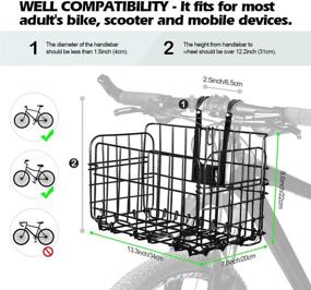 img 3 attached to 🚲 Wiel Bike Basket: Heavy-Duty, Rainproof, Easy Install, 33 lbs Capacity for Commuter Grocery Shopping