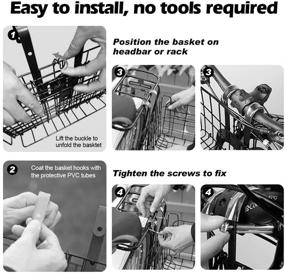 img 2 attached to 🚲 Wiel Bike Basket: Heavy-Duty, Rainproof, Easy Install, 33 lbs Capacity for Commuter Grocery Shopping