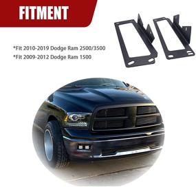 img 2 attached to 🚙XJMOTO 4X 3-дюймовые 18W Dually LED противотуманные фонари для Dodge Ram 2500 3500 и 1500 - быстро съемные, с проводным разъемом и кронштейном крепления (2010-2019)