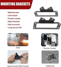 img 1 attached to 🚙XJMOTO 4X 3-дюймовые 18W Dually LED противотуманные фонари для Dodge Ram 2500 3500 и 1500 - быстро съемные, с проводным разъемом и кронштейном крепления (2010-2019)