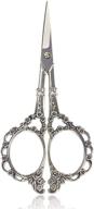 🌸 bihrtc vintage european style plum blossom scissors: perfect for embroidery, sewing, craft, artwork, and everyday use (silver) logo