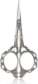 img 4 attached to 🌸 BIHRTC Vintage European Style Plum Blossom Scissors: Perfect for Embroidery, Sewing, Craft, Artwork, and Everyday Use (Silver)