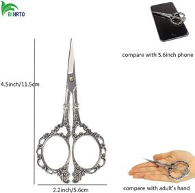 img 3 attached to 🌸 BIHRTC Vintage European Style Plum Blossom Scissors: Perfect for Embroidery, Sewing, Craft, Artwork, and Everyday Use (Silver)