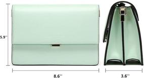 img 1 attached to Women Leather Crossbody Clutch Handbag Women's Handbags & Wallets