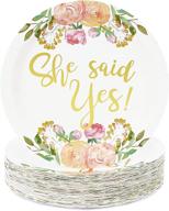 bridal shower decorations: 9 inch paper plates (48-pack) – elegant tableware for unforgettable celebrations logo