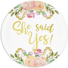 img 2 attached to Bridal Shower Decorations: 9 Inch Paper Plates (48-Pack) – Elegant Tableware for Unforgettable Celebrations