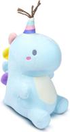 dedall cute stuffed dinosaur toy for girls - soft plushies pillow stuffed animal - blue dinosaur plush 9.06 inch - perfect gift for kids, babies, toddlers, and adults logo