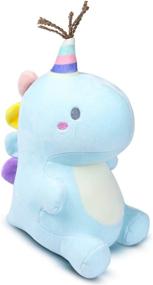 img 4 attached to Dedall Cute Stuffed Dinosaur Toy for Girls - Soft Plushies Pillow Stuffed Animal - Blue Dinosaur Plush 9.06 Inch - Perfect Gift for Kids, Babies, Toddlers, and Adults