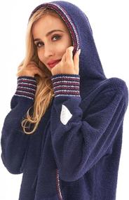 img 2 attached to 👚 Femofit Women's Wearable Blanket Hoodie - Warm and Cozy Fleece Blanket, House Coat S~XL