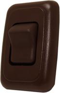 🔘 12v single spst on-off switch with bezel for rv, trailer, camper (brown) by american technology components logo