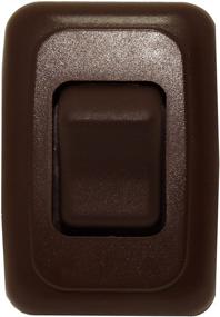 img 2 attached to 🔘 12V Single SPST On-Off Switch with Bezel for RV, Trailer, Camper (Brown) by American Technology Components