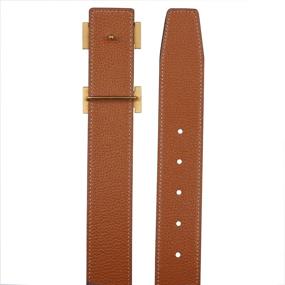 img 1 attached to 👔 High Quality Replacement Leather Belt Hermes Brown - Ideal Men's Accessory for Belts