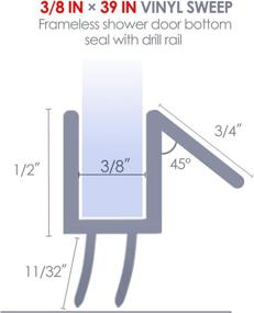 img 3 attached to 🚿 Premium Frameless Shower Door Bottom Seal - 3/8” x 39” 3-Pack - Prevent Shower Leaks & Ensure Water Tightness