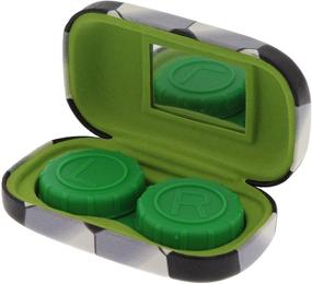 img 2 attached to ⚽️ Premium Mirrored Contact Lens Travel Case for Soccer Enthusiasts