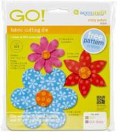 🌸 effortlessly create stunning petal designs with accuquilt go! crazy petals fabric cutting die set logo