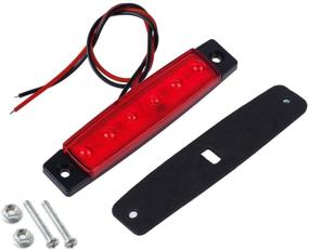 img 1 attached to 🚤 Части Partsam 10 шт. 3.8 " Светильники для полосовой навигации лодок 6LED, тонкие светодиодные боковые маркеры индикаторов, светодиодные светильники для морского использования, водонепроницаемые 12V для наружного монтажа (5 красных + 5 зеленых)