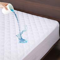 🛏️ high-quality mattress protector for twin size bed - quilted fitted cover, breathable & waterproof - non-noisy design - fits 3-16 inch thick mattresses (twin 39x75inches) logo