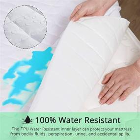 img 3 attached to 🛏️ High-Quality Mattress Protector for Twin Size Bed - Quilted Fitted Cover, Breathable & Waterproof - Non-Noisy Design - Fits 3-16 Inch Thick Mattresses (Twin 39x75Inches)