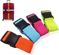 🧳 travel in style: adjustable multicolor luggage straps for suitcases логотип